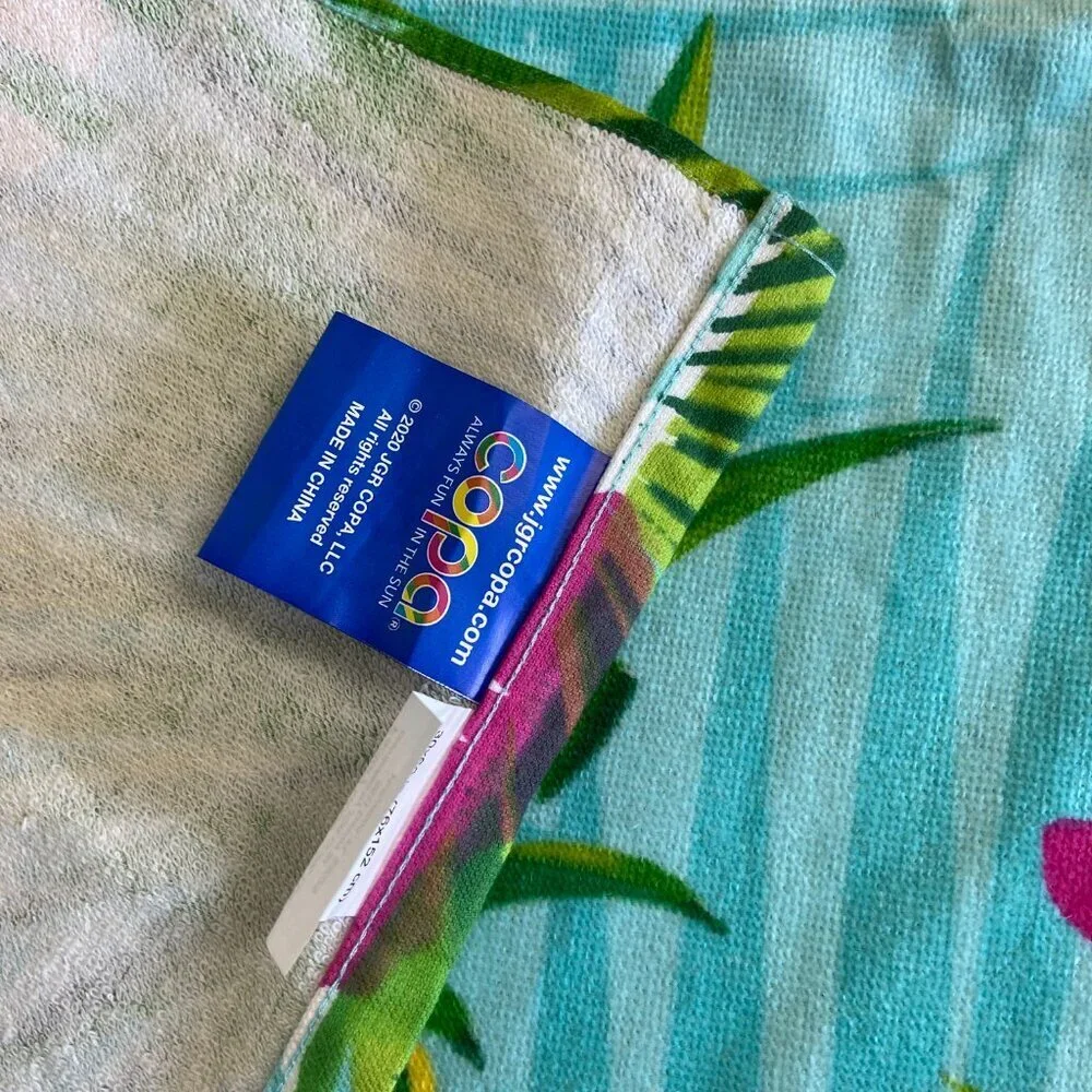 NWT Beach Towel Tropical Hawaiian